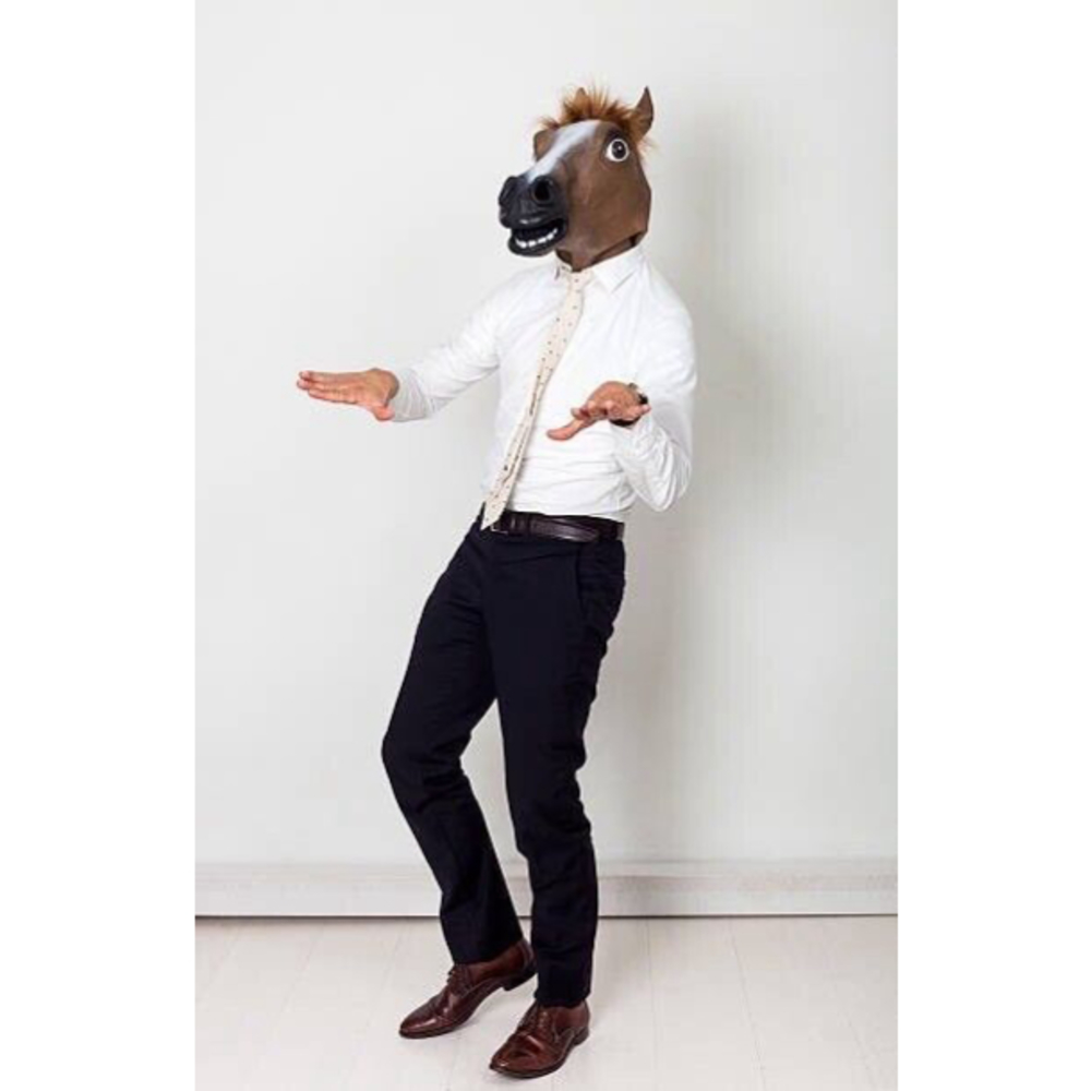 HORSE Mask FULL SIZE Life-Like Realistic Costume Adult HEAD Latex Brown Furry